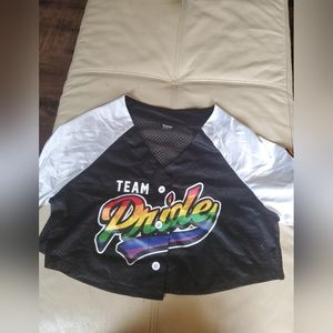 Pride cropped jersey from Spencer's